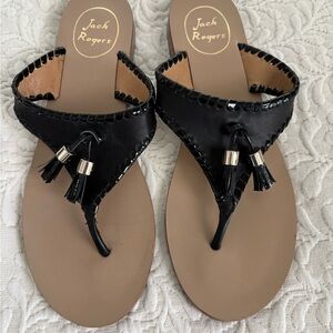 Jack Rogers Women's Black Sandals Size 7.5